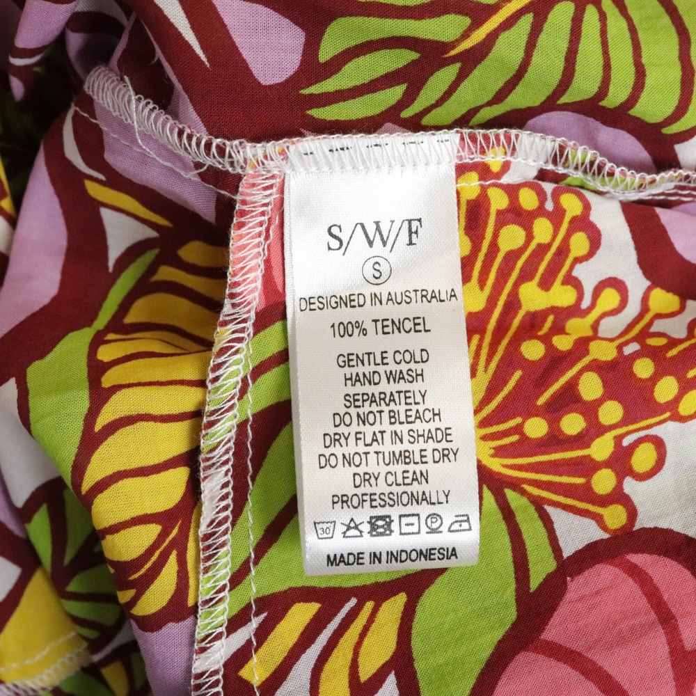 NWT S/W/F x REVOLVE Halter Dress Frida Floral Maxi Pink Purple Smocked Small - Picture 12 of 12